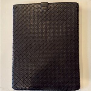Bottega Veneta Leather Tablet Sleeve - Black
